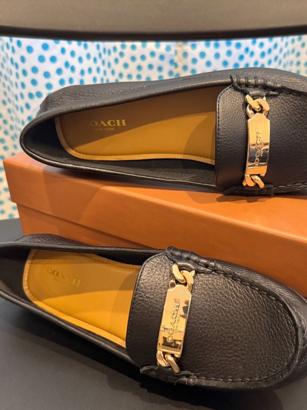 Coach Olive Pebble Grain Leather Loafers - Picture 4 of 4